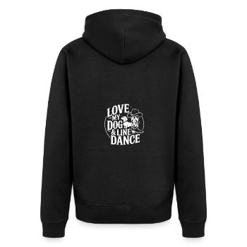 J’adore mon chien et la danse en ligne - Veste à capuche bio Premium Unisexe - noir - Dos - Nico (187cm)