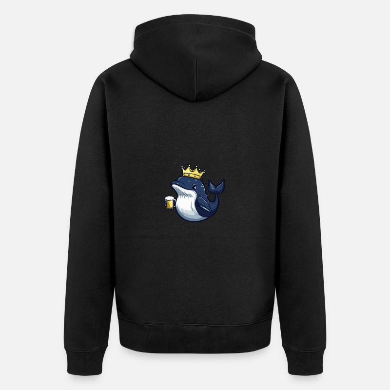 Bière de baleine drôle - Veste à capuche bio Premium Unisexe - noir