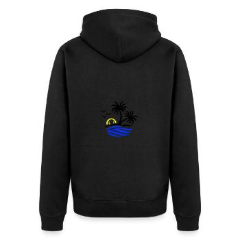 Île Palmiers Mer - Veste à capuche bio Premium Unisexe - noir - Dos - Nico (187cm)