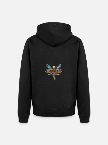 Libellule Drôle Sombrero - Veste à capuche bio Premium Unisexe - noir