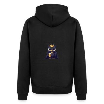 Hibou Bière Drôle - Veste à capuche bio Premium Unisexe - noir - Dos - Nico (187cm)