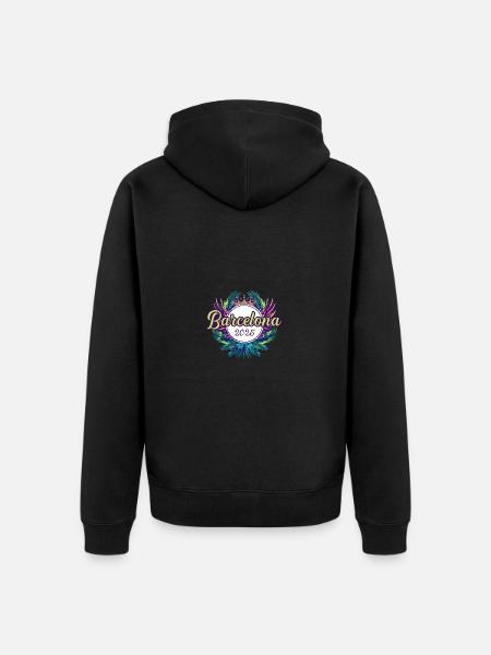 L’équipe de Barcelone 2025 - Veste à capuche bio Premium Unisexe - noir