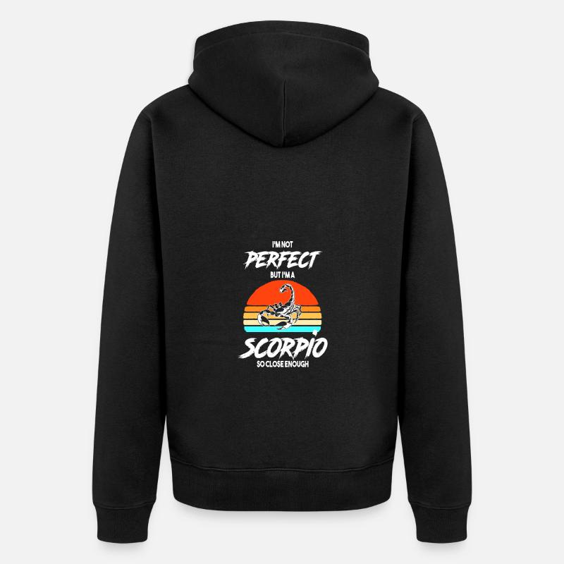 Sternzeichen Skorpion - Unisex Premium Bio Zip Hoodie - Schwarz