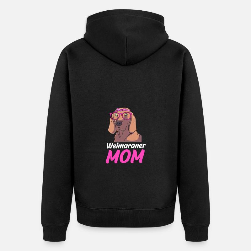 Weimaraner - Veste à capuche bio Premium Unisexe - noir