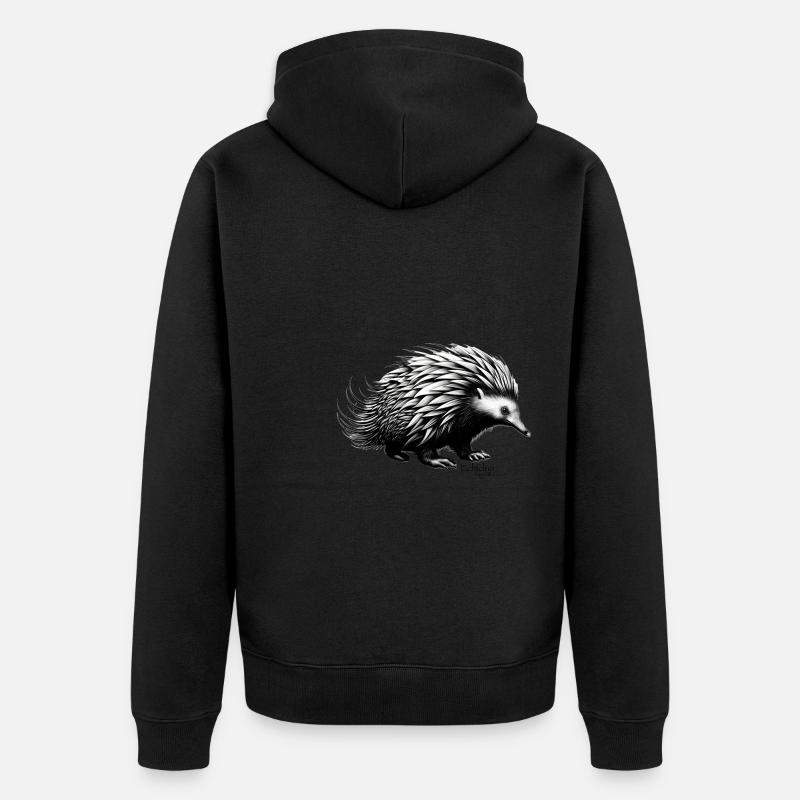 Echidna d’Australie - Veste à capuche bio Premium Unisexe - noir
