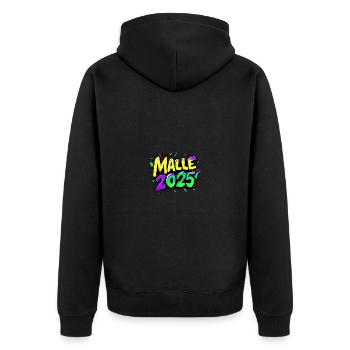 Malle 2025 Coloré - Veste à capuche bio Premium Unisexe - noir - Dos - Nico (187cm)