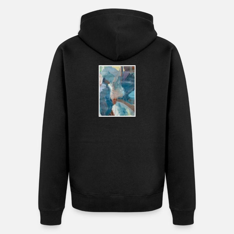 Original Kunstprint "Marrakesh" - Unisex Premium Bio Zip Hoodie - Schwarz