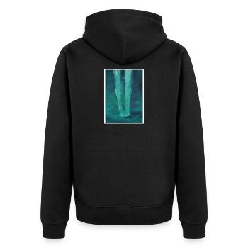 Reproduction d'art originale "Sublegs" - Veste à capuche bio Premium Unisexe - noir - Dos - Nico (187cm)