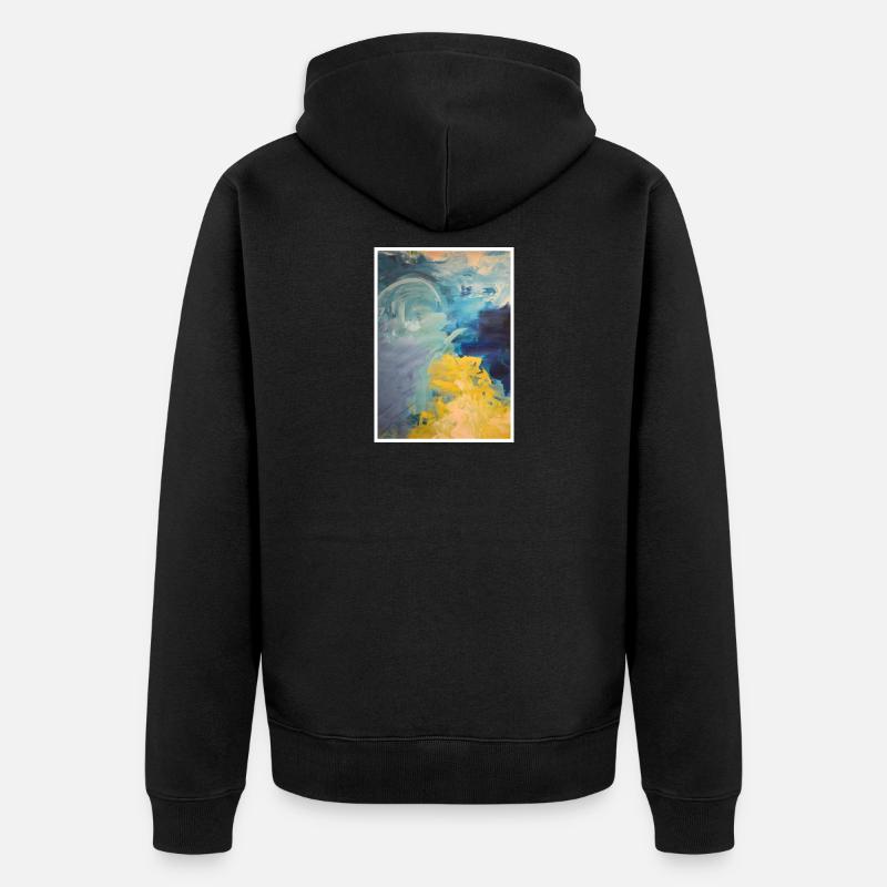 Copie d'art originale "Kampf" - Veste à capuche bio Premium Unisexe - noir