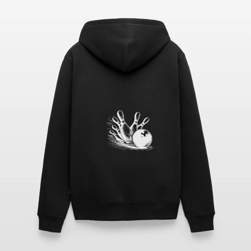 Strike oder Spare. Das ist hier die große Frage Unisex Premium Bio Zip Hoodie