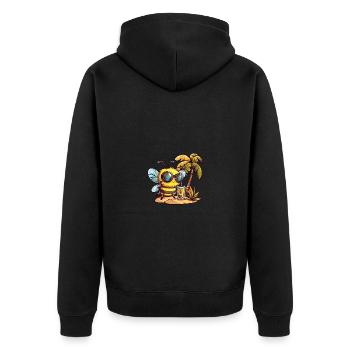 Vacances d’été des abeilles - Veste à capuche bio Premium Unisexe - noir - Dos - Nico (187cm)