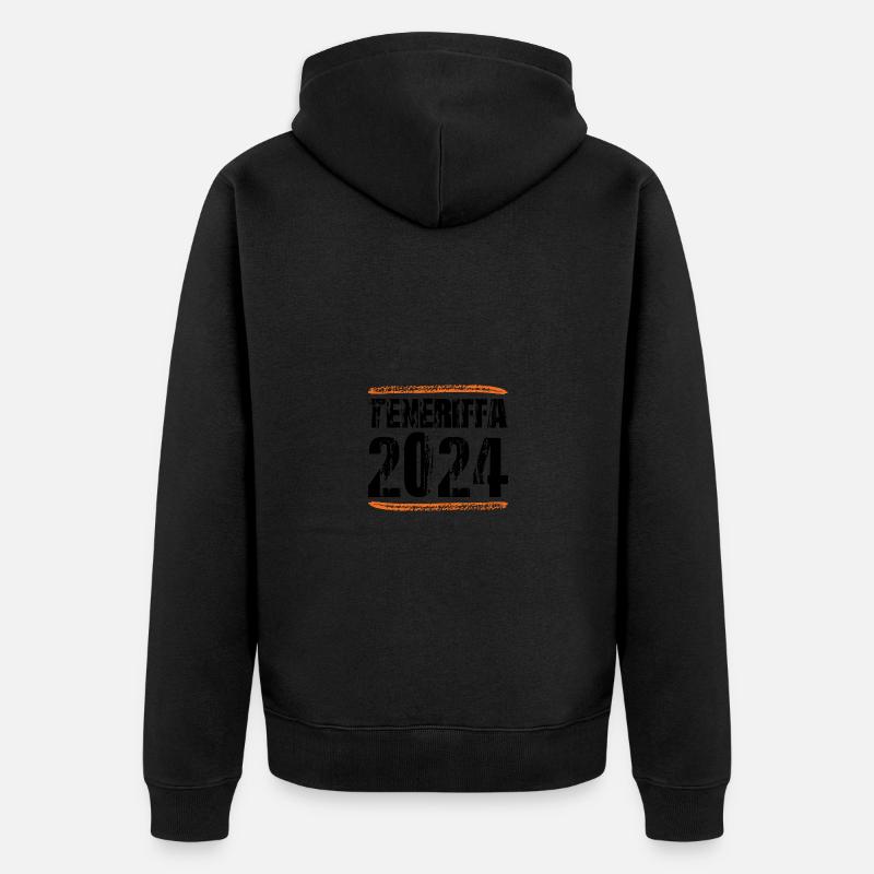 Tenerife 2024 Dicton - Veste à capuche bio Premium Unisexe - noir