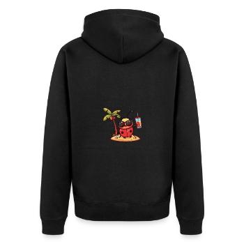 Vacances d’été de coccinelle - Veste à capuche bio Premium Unisexe - noir - Dos - Nico (187cm)