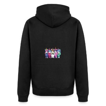 Équipe de vacances de ski Unicorn - Veste à capuche bio Premium Unisexe - noir - Dos - Nico (187cm)