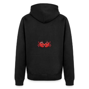 Cancer Couple D’amour Crabe Animal La Saint-Valentin - Veste à capuche bio Premium Unisexe - noir - Dos - Nico (187cm)