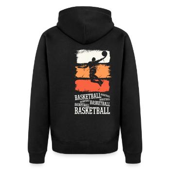 Basketteur Basketteur Dunking Vintage Retro - Veste à capuche bio Premium Unisexe - noir - Dos - Nico (187cm)