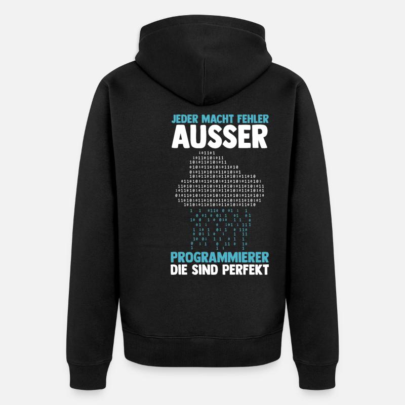 Programmieren Entwickler Coder Programmierer - Unisex Premium Bio Zip Hoodie - Schwarz