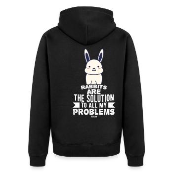 Lapin rongeur Lapin Pet - Veste à capuche bio Premium Unisexe - noir - Dos - Nico (187cm)