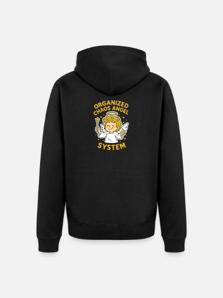 Angel System: Order in Chaos - Unisex Premium Organic Zip Hoodie - black