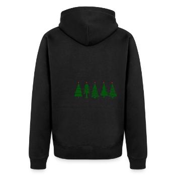 Christmas Trees - Unisex Premium Organic Zip Hoodie - black - Back - Nico (187cm)