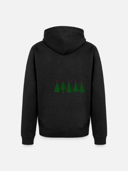 Christmas Trees - Unisex Premium Organic Zip Hoodie - black