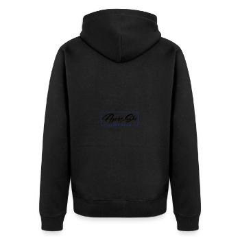 Apres Ski Party Team - Unisex Premium Bio Zip Hoodie - Schwarz - Hinten - Nico (187cm)