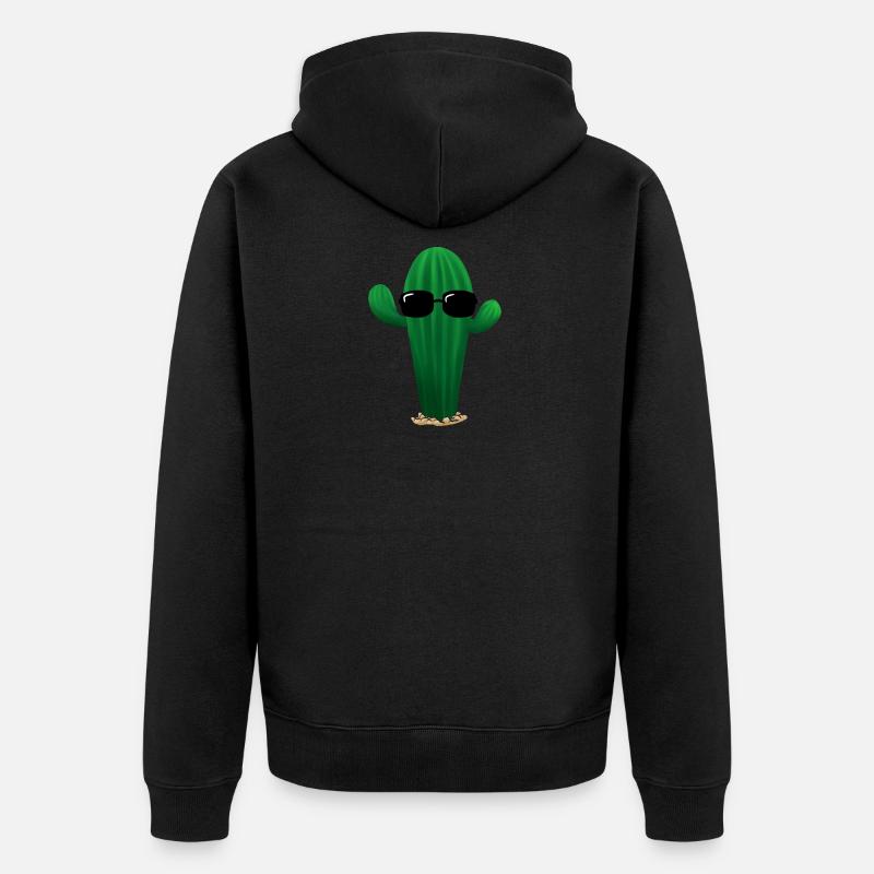 Cool Cactus - Veste à capuche bio Premium Unisexe - noir