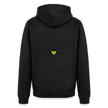 Palme Symbol Urlaub - Unisex Premium Bio Zip Hoodie - Schwarz - Hinten - Nico (187cm)