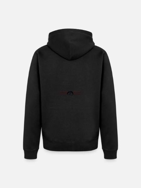 Wedding Rings Symbol - Unisex Premium Organic Zip Hoodie - black