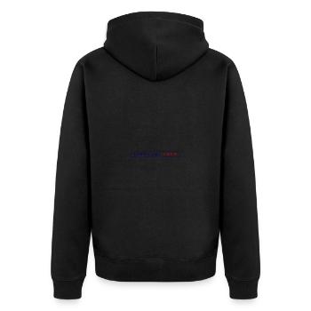 Apres Ski Party Crew - Unisex Premium Bio Zip Hoodie - Schwarz - Hinten - Nico (187cm)