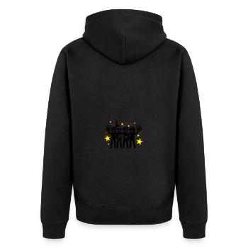 Birthday Party Team - Unisex Premium Organic Zip Hoodie - black - Back - Nico (187cm)