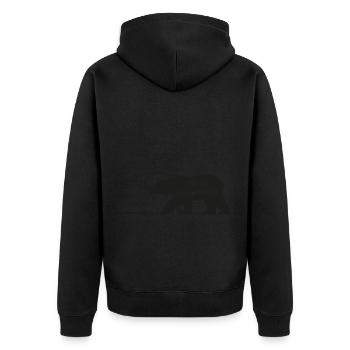 Stop the Willow Project (noir) - Veste à capuche bio Premium Unisexe - noir - Dos - Nico (187cm)