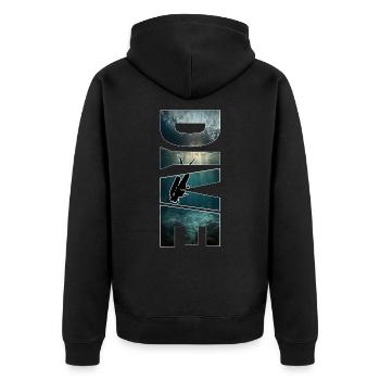 Plongée - Grand design de plongée sous-marine - Veste à capuche bio Premium Unisexe - noir - Dos - Nico (187cm)