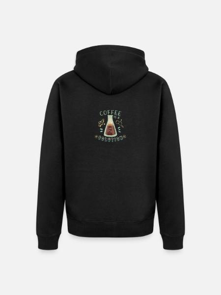Coffee Chemist - Unisex Premium Organic Zip Hoodie - black