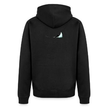 Raie plongée cadeau - Veste à capuche bio Premium Unisexe - noir - Dos - Nico (187cm)