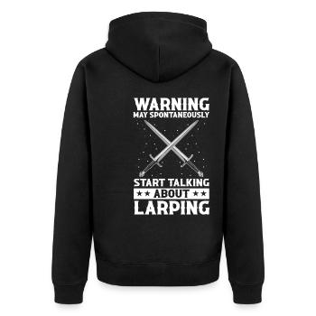Citation Larper pour les jeux de rôle GN et fantastiques - Veste à capuche bio Premium Unisexe - noir - Dos - Nico (187cm)