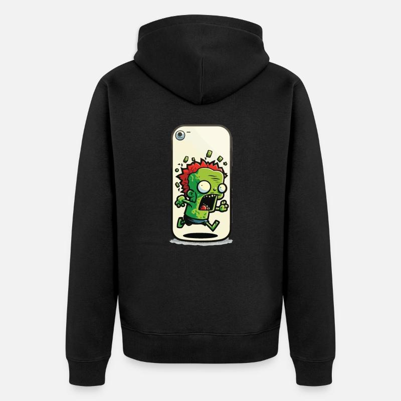Connecté 24h/24 et 7j/7 - Veste à capuche bio Premium Unisexe - noir