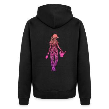 Jardin, Hobby, Jardinier, Fleuriste, Jardinier, Dames - Veste à capuche bio Premium Unisexe - noir - Dos - Nico (187cm)