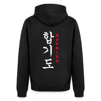 Cadeau d’arts martiaux Hapkido - Veste à capuche bio Premium Unisexe - noir - Dos - Nico (187cm)