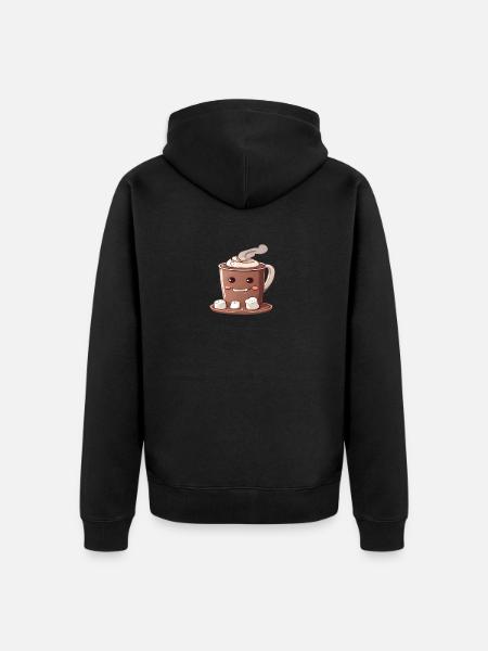 Hot chocolate - Unisex Premium Organic Zip Hoodie - black