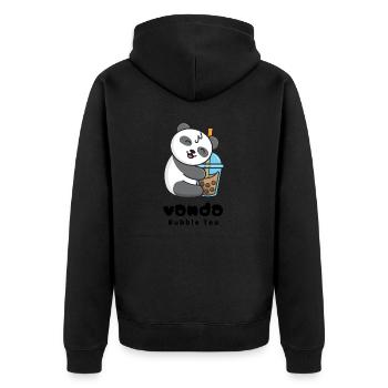 Panda et Bubble Tea - Veste à capuche bio Premium Unisexe - noir - Dos - Nico (187cm)