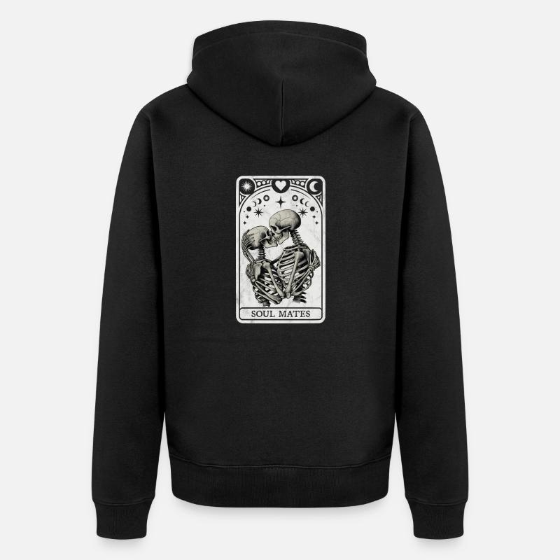Âmes sœurs Tarot - Veste à capuche bio Premium Unisexe - noir