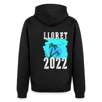 Lloret De Mar 2022 Palmiers - Veste à capuche bio Premium Unisexe - noir - Dos - Nico (187cm)