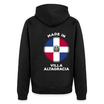 République dominicaine - Veste à capuche bio Premium Unisexe - noir - Dos - Nico (187cm)
