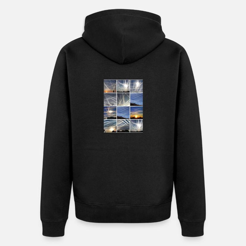 Les nuages de Chemtrail - Veste à capuche bio Premium Unisexe - noir