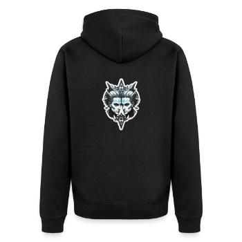 gemeaux homme à homme - Veste à capuche bio Premium Unisexe - noir - Dos - Nico (187cm)
