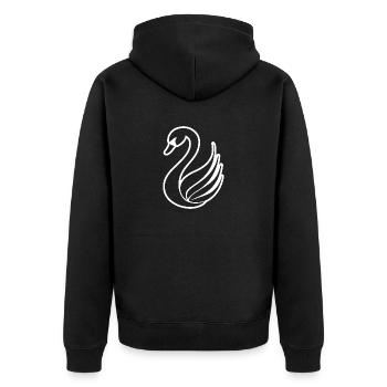 Cygnes cygnes - Veste à capuche bio Premium Unisexe - noir - Dos - Nico (187cm)