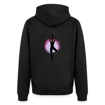 Yoga - Yoga - Pilates - Power Yoga - Sport - 3C - Veste à capuche bio Premium Unisexe - noir - Dos - Nico (187cm)