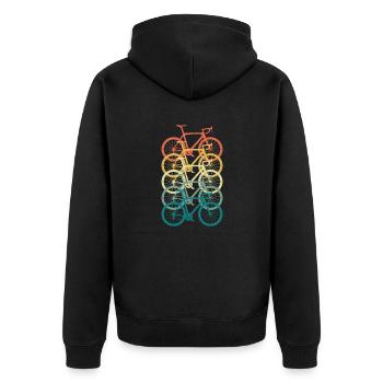 Rétro Vintage Bike - Veste à capuche bio Premium Unisexe - noir - Dos - Nico (187cm)