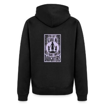 J’ai deux filles - Veste à capuche bio Premium Unisexe - noir - Dos - Nico (187cm)